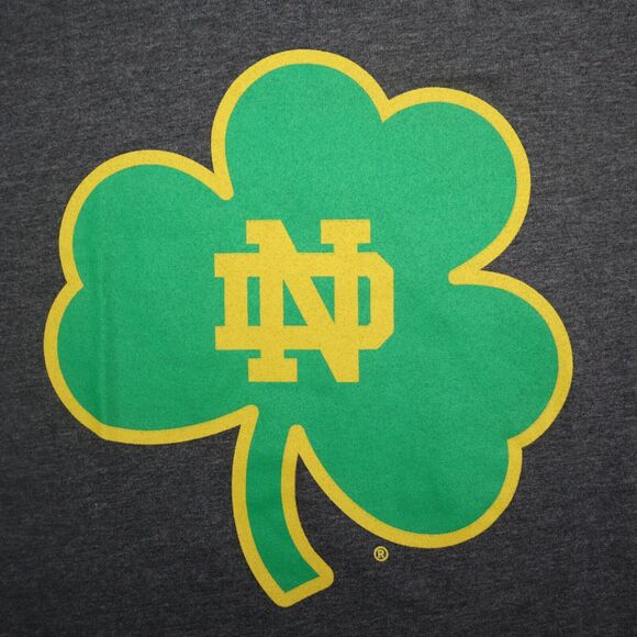 Notre Dame Shirt Mens M Gray Irish Football Baseball T-Shirt Tee Short Sleeve - Picture 3 of 14